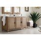 James Martin Vanities Portland 60" Double Bathroom Vanity in Whitewashed Walnut with 3 cm Ethereal Noctis Quartz Top and Rectangular Sinks, , large