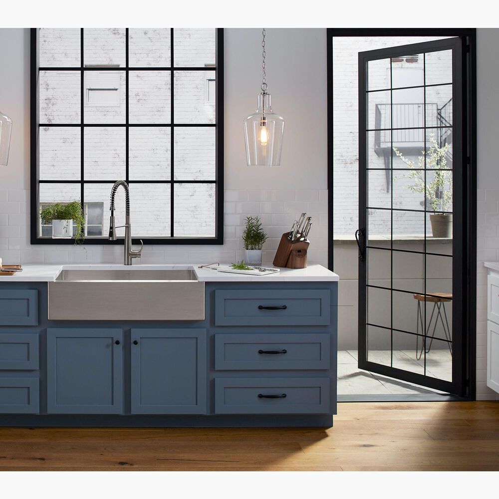 Kohler Strive 35.5" Single Bowl Farmhouse Kitchen Sinks in Stainless Steel, , large