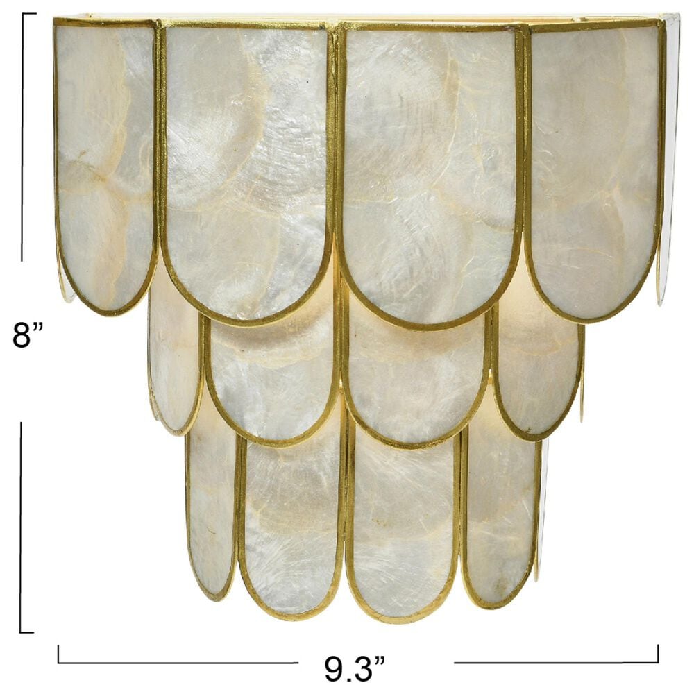 Creative Coop Gatsby 4-Tier Wall Sconce in Natural and Gold, , large
