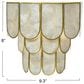 Creative Coop Gatsby 4-Tier Wall Sconce in Natural and Gold, , large