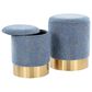 Lumisource Marla 2-Piece Nesting Ottoman Set in Blue, , large