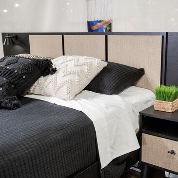 Signature Design by Ashley Charlang Full Panel Headboard in Matte Black and Beige, , large