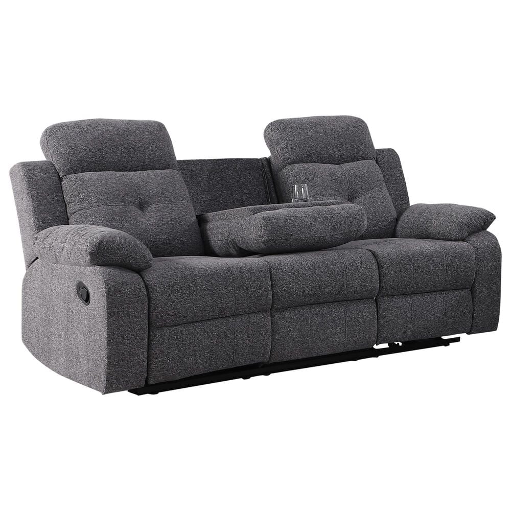Titanic Furniture Bellinda Manual Reclining Sofa in Gray, , large