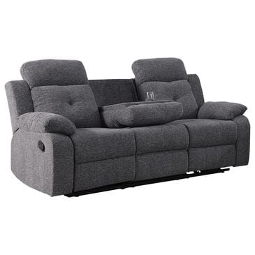 Titanic Furniture Bellinda Manual Reclining Sofa in Gray, , large
