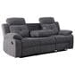 Titanic Furniture Bellinda Manual Reclining Sofa in Gray, , large