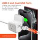 Hypercel Cube Multi-Port Power Strip with Extension Cord in White, , large