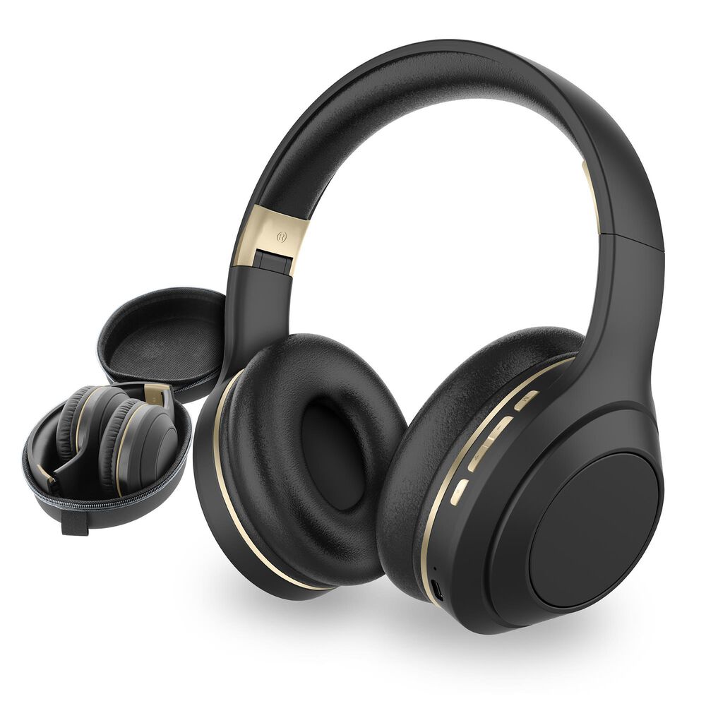 Sentry Active Noise Cancelling Premium Bluetooth Headphones in Black, , large