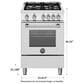 Bertazzoni Master 2.5 Cu. Ft. Freestanding Gas Range in Stainless Steel, , large