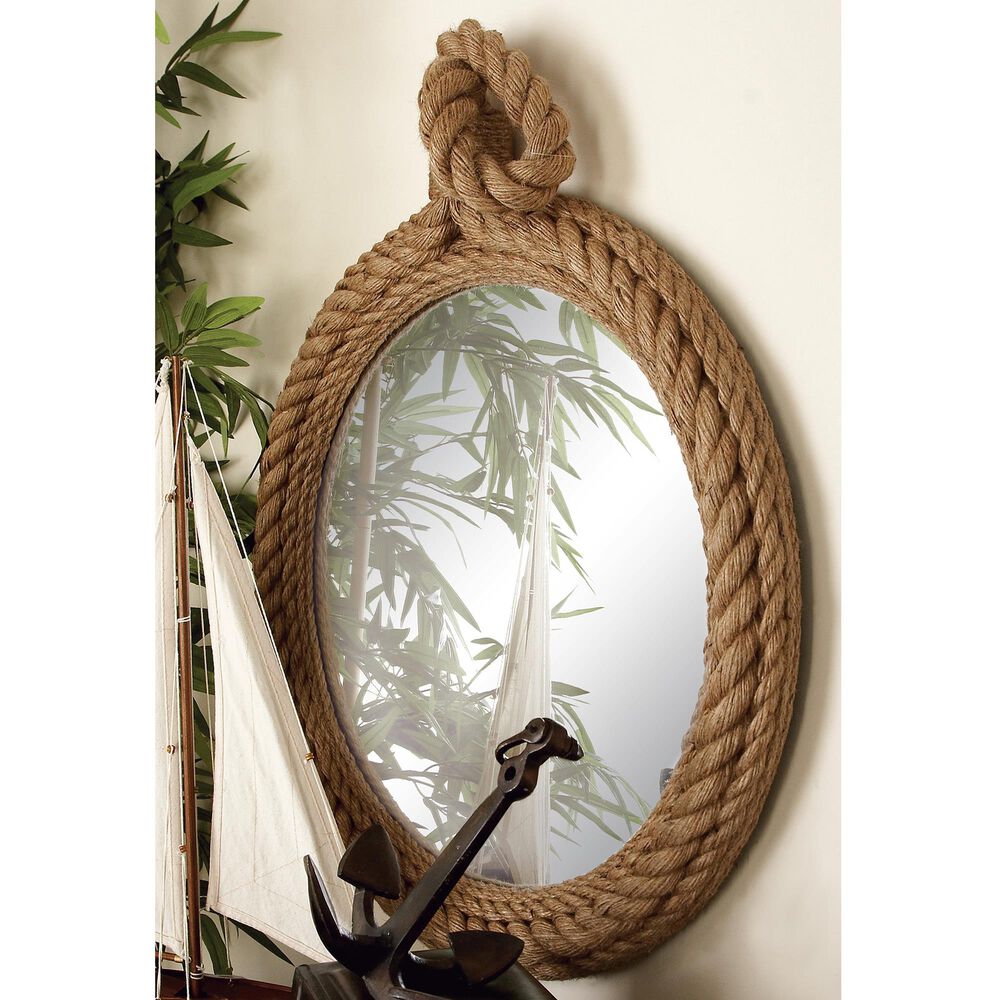Maple and Jade 24" x 35" Wall Mirror in Light Brown, , large