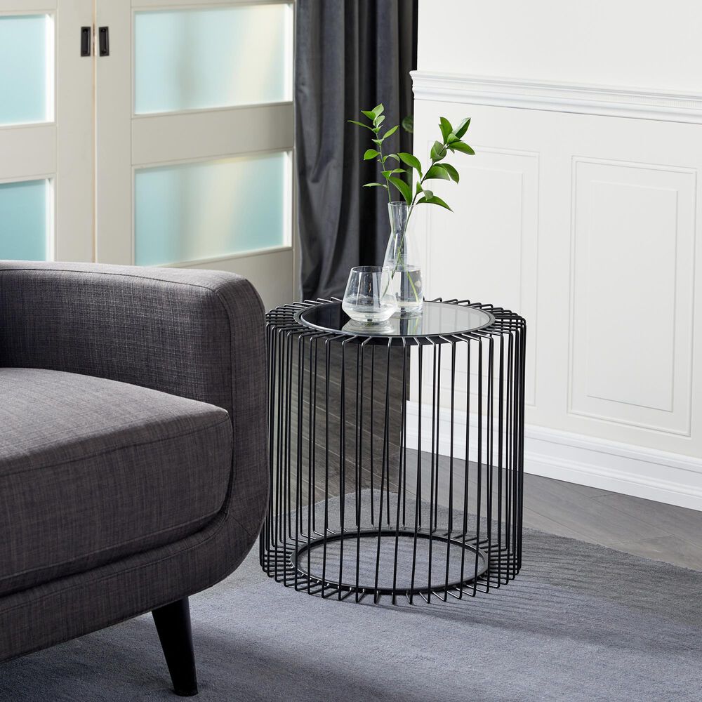 Maple and Jade Contemporary Accent Table in Black, , large