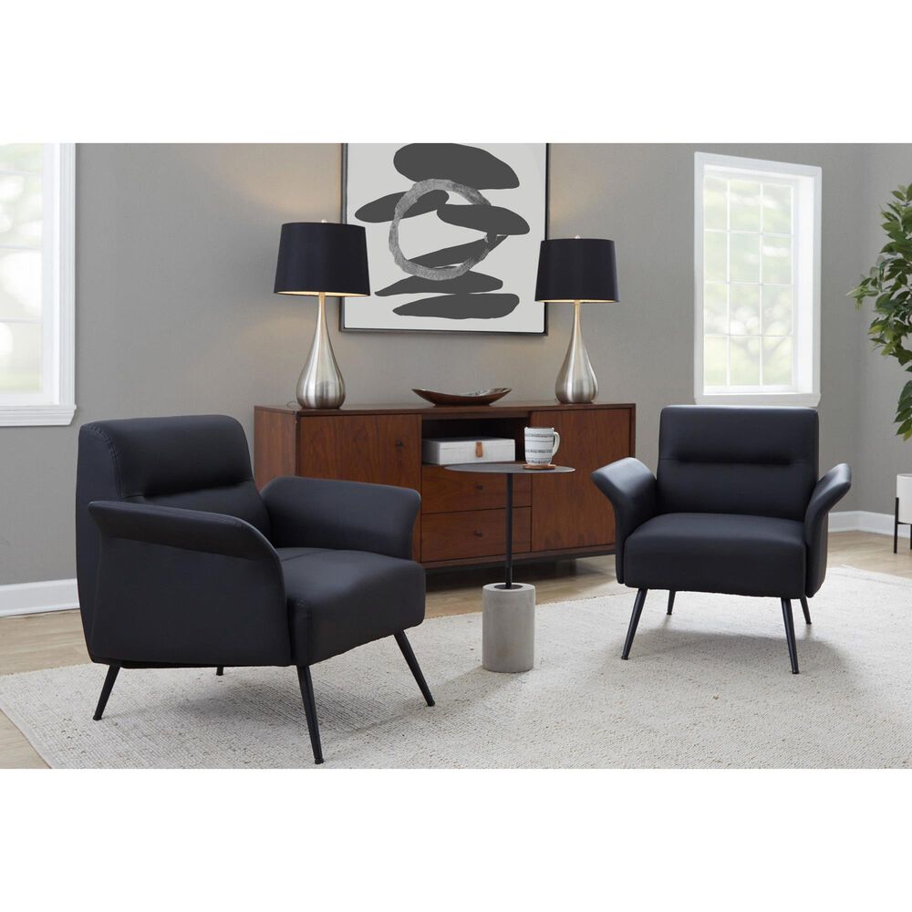 Lumisource Petal Accent Chair in Black, , large