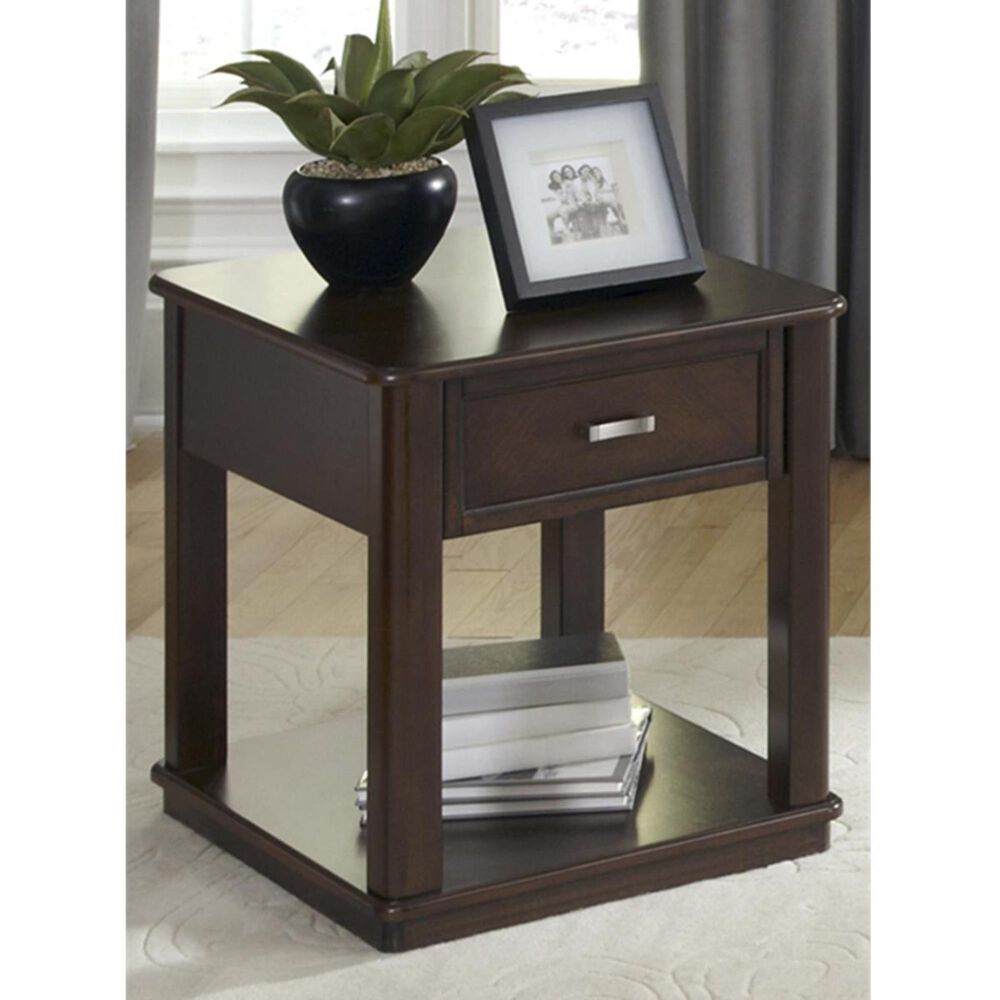 Belle Furnishings Wallace End Table in Dark Toffee, , large