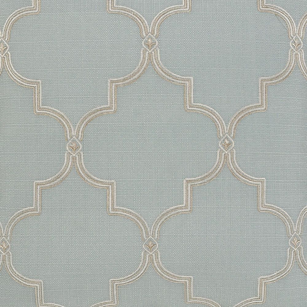 J. Queen New York Tranquility 18&quot; Square Throw Pillow in Aqua, Cream and Gold, , large