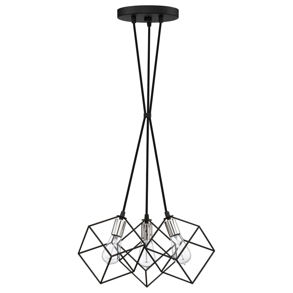 Quoizel Holograph 3-Light Pendant in Earth Black, , large