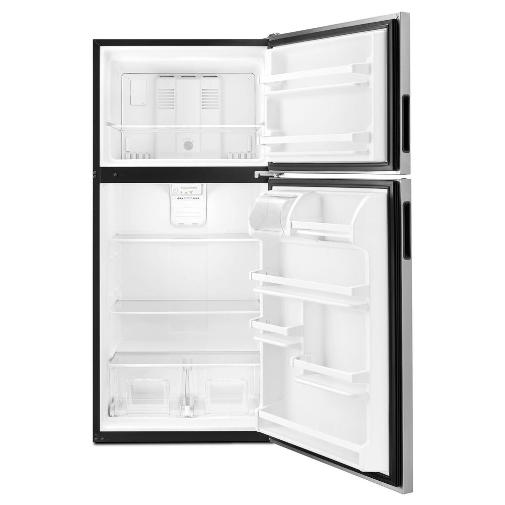 Amana 18 Cu. Ft. Top-Freezer Refrigerator with Glass Shelves in Stainless Steel, , large