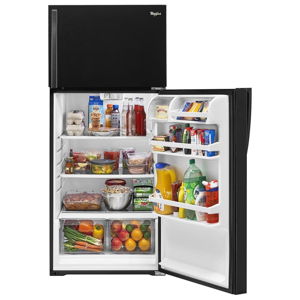 Whirlpool 14.3 Cu. Ft. Top Freezer Refrigerator in Black, , large