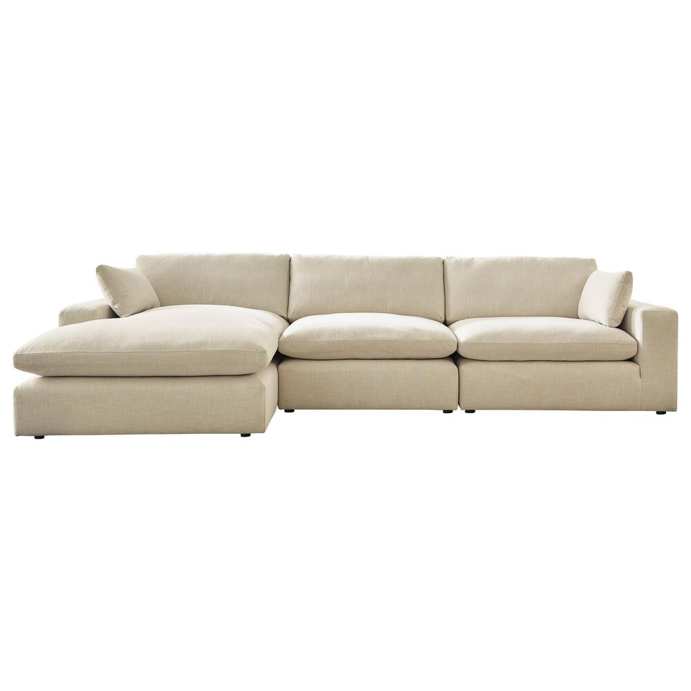 Ashley Elyza 3-Piece Left Facing Sectional with Chaise in Linen, , large