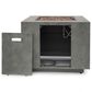 Noble House Wellington 33" Square Concrete-Look Fire Pit in Brushed Brown, , large