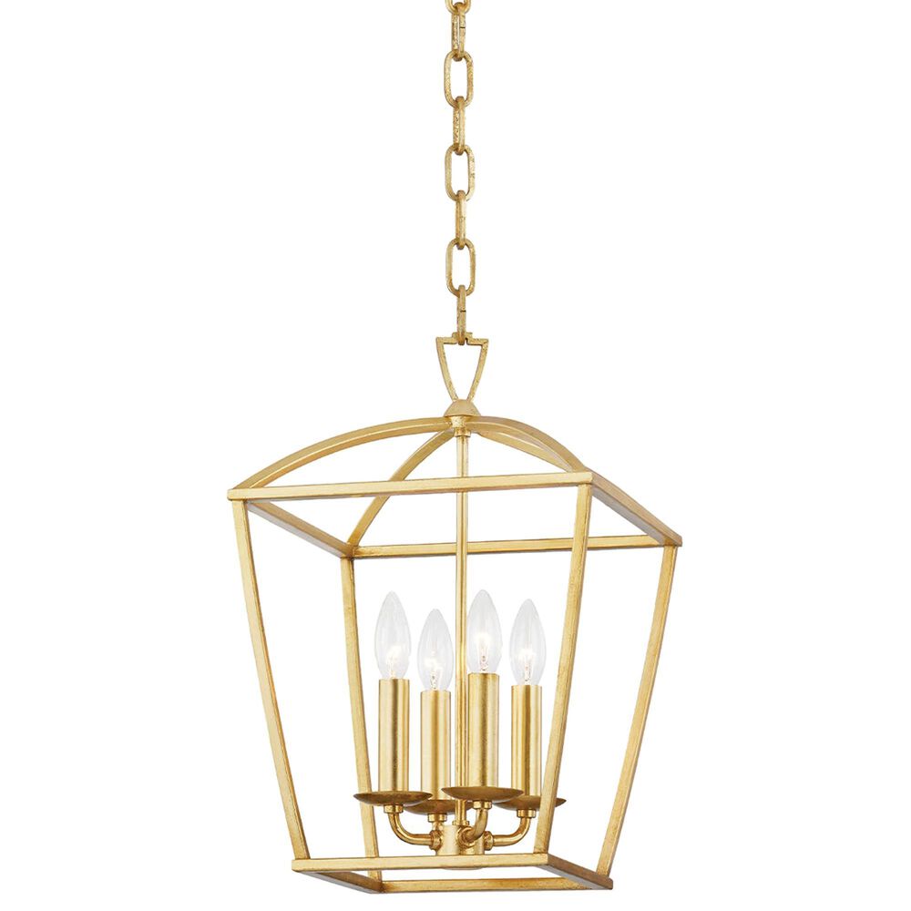 Hudson Valley Lighting Bryant 12" 4-Light Lantern in Gold Leaf, , large