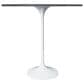 Leisuremod LeisureMod Verve Collection Modern Bar Height Table White Base with 48 Round Marble Grey Sintered Stone Top, , large