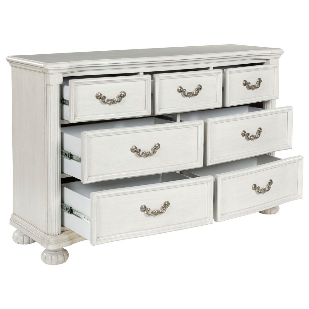 Ashley Montelaine 7-Drawer Dresser and Mirror in Antique White, , large
