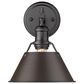 Golden Lighting Orwell 1-Light Bath Vanity in Matte Black/ Rubbed Bronze Shade, , large