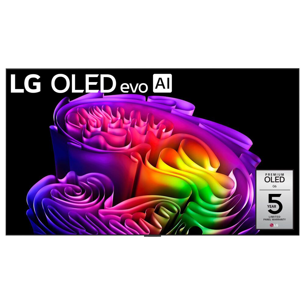 LG 65" Class G6 Series OLED evo AI 4K with Supplied Flush Wall Mount in Black - Smart TV, , large
