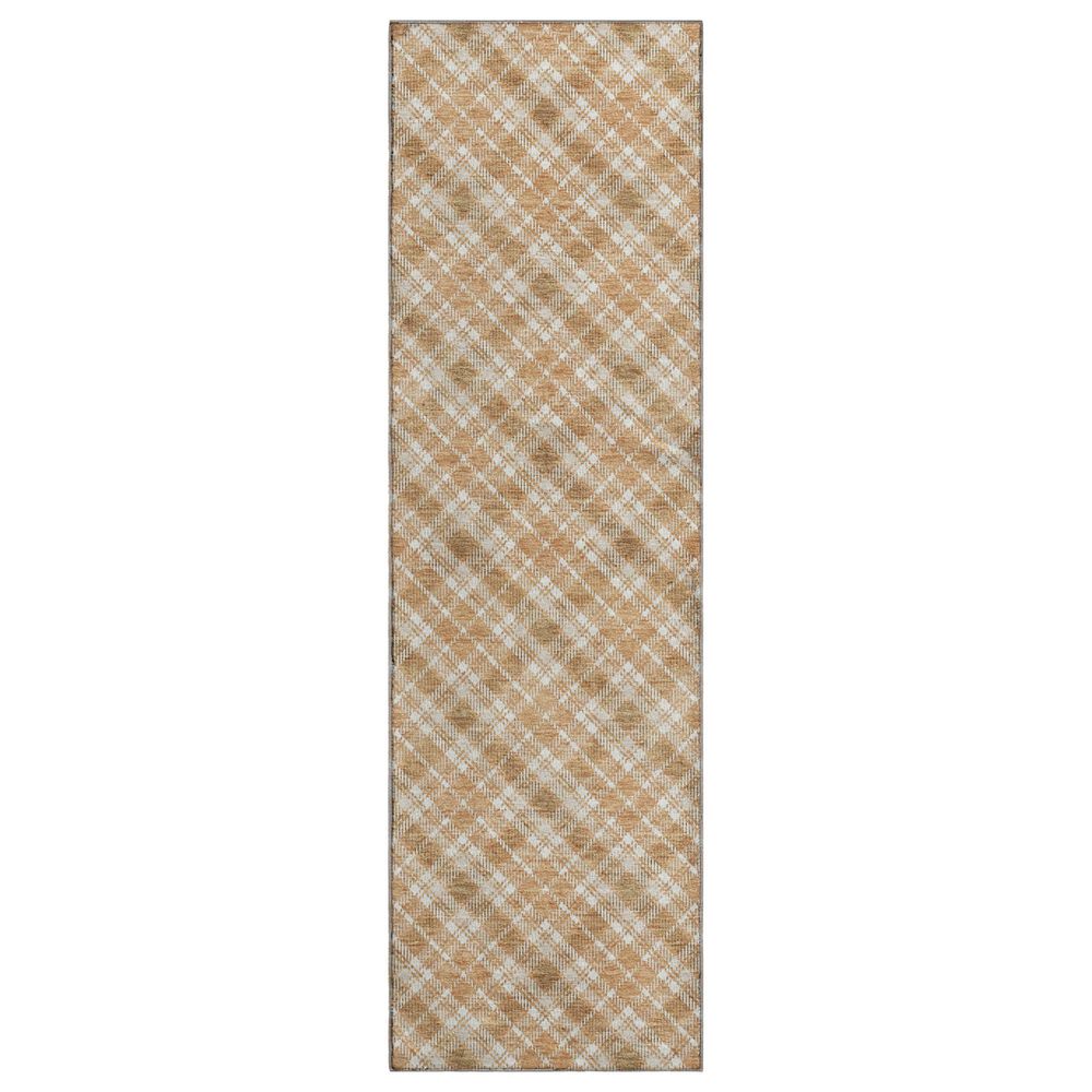 Dalyn Rug Company Soft Essentials Plaid Copper 2"3" x 7"6" Indoor/Outdoor Runner, , large