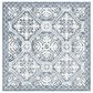 Safavieh Micro-Loop MLP606M 5" Square Blue and Ivory Area Rug, , large