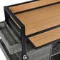 HOMLUX 53" Wicker Outdoor Kitchen Island in Grey, , large