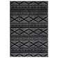 Safavieh Tulum 4" x 6" Black and Ivory Area Rug, , large