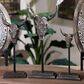 Maple and Jade Bull Skull Sculpture in Matte Gray (Set of 3), , large