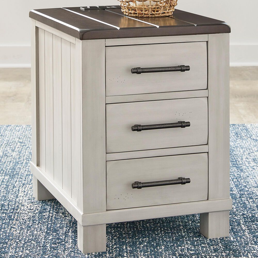 Ashley Darborn Chairside End Table in Gray and Brown, , large