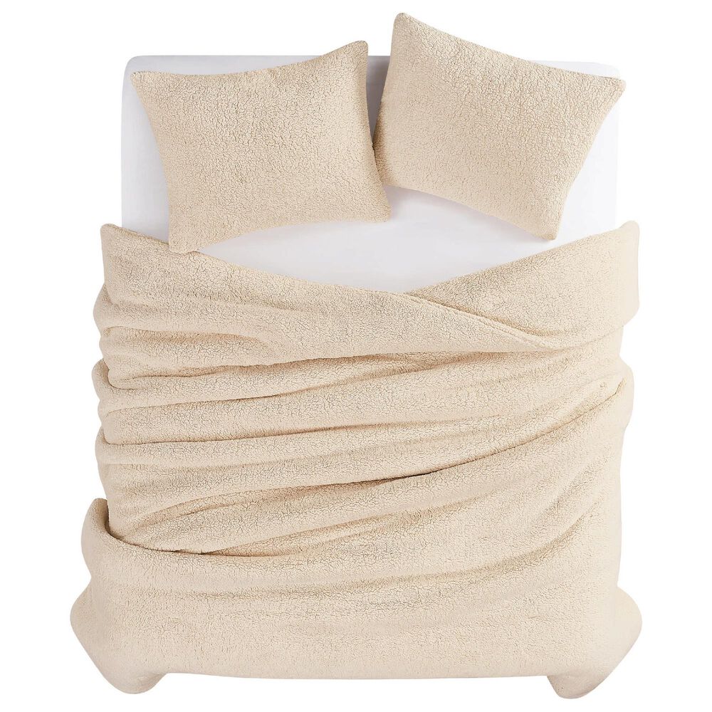 Pem America Sherpa 3-Piece Full/Queen Comforter Set in Ivory, , large