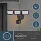 Vaxcel 13.25" 3-Light Motion Sensor Outdoor Security Flood Light in Bronze, , large