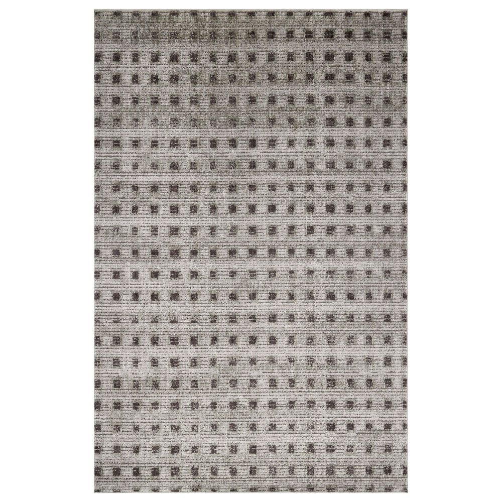 Loloi Bleecker Silver and Charcoal 9"2" x 13" Area Rug, , large