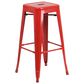 Flash Furniture 3-Piece Metal Bar Table Set in Red, , large