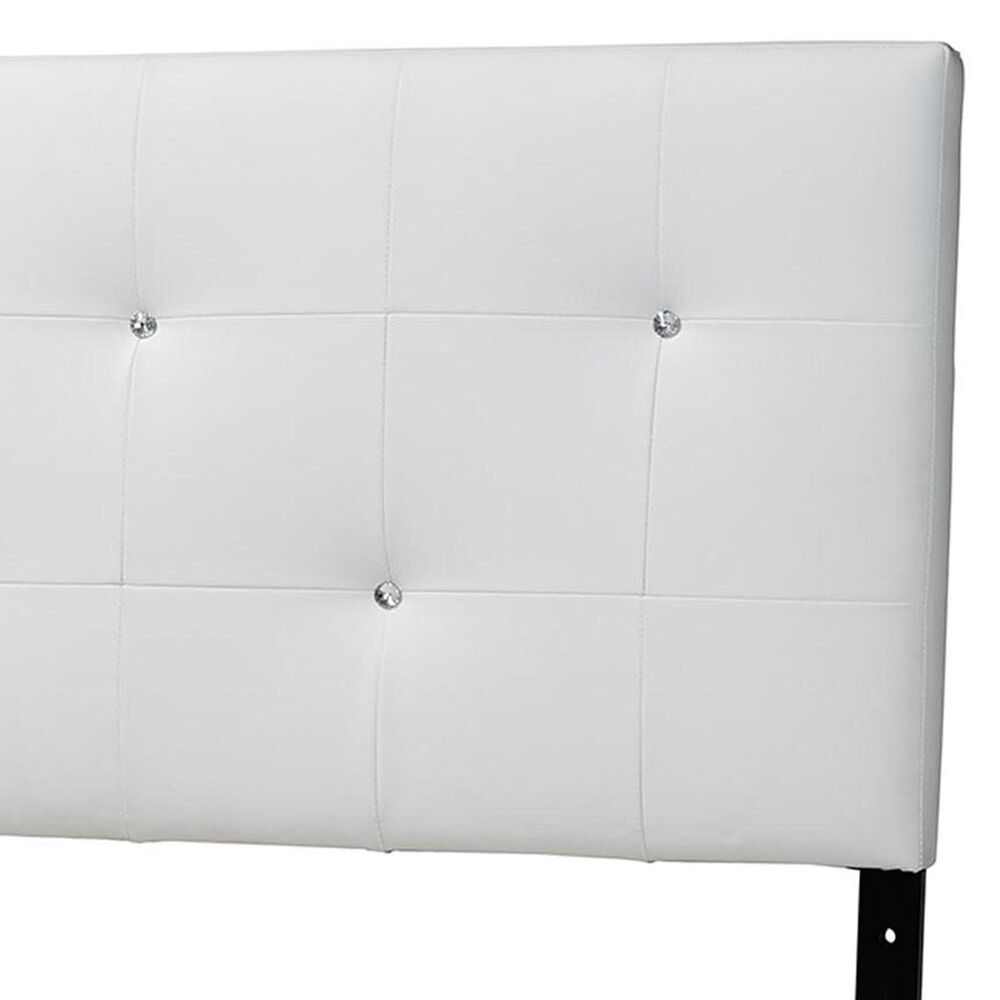Baxton Studio Dalini Queen Panel Headboard in White, , large