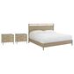 Aspen Furniture, Inc. Shiloh Queen Bed and Two Nightstands in Slate Champagne, , large