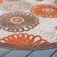 Safavieh Cabana CBN676C 6"7" Round Beige and Orange Indoor/Outdoor Area Performance Rug, , large
