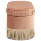 Jennifer Taylor Home Serena Storage Bench with Tufted Bullion Fringe in Peach Orange, , large