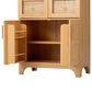 HOMLUX HOMLUX 71" Tall Arched Kitchen Pantry Cabinet with Door Shelves, Farmhouse Kitchen Storage Cabinet with Open & Adjustable Shelves, Hidden Drawer & Glass Door, Cupboard for Kitchen, Dining Room, Natural, , large