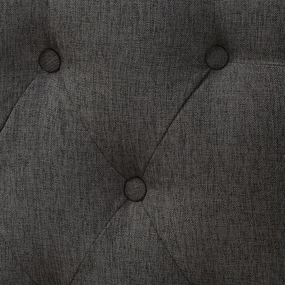 Baxton Studio Cadence King Wingback Headboard in Dark Grey, , large