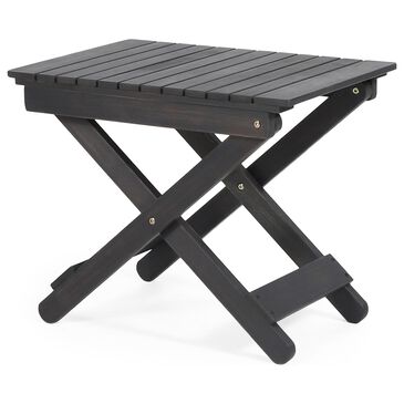 Noble House Malibu Patio Folding Side Table in Dark Grey - Table Only, , large