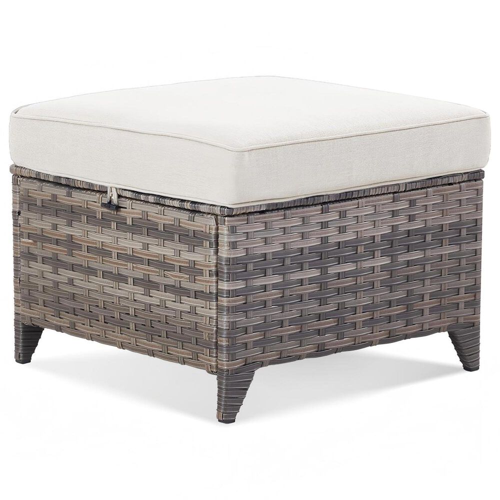 Sunwell Garden 5-Piece Patio Chat Set with Two Swivel and Gliding Chairs in Beige, , large