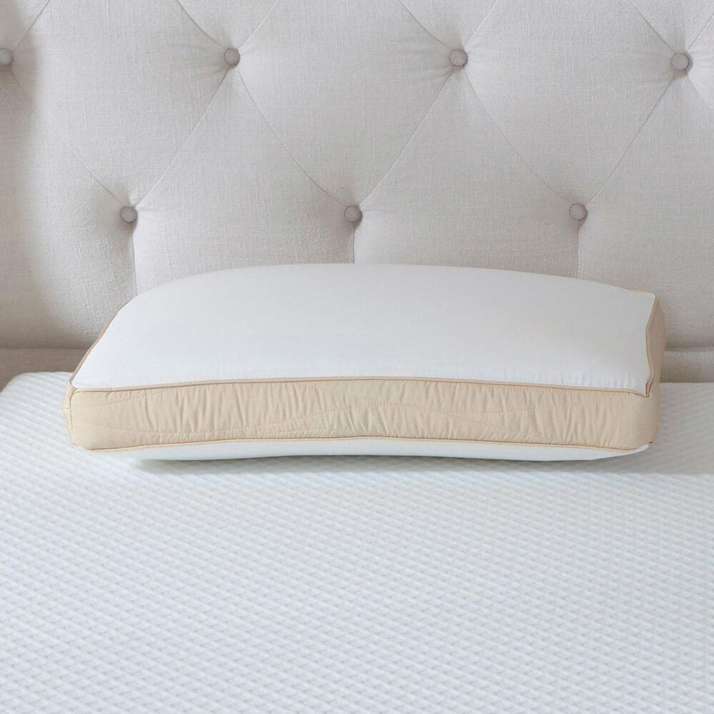 Isotonic Hybrid Bliss Memory Foam Gusset Queen Pillow in White, , large