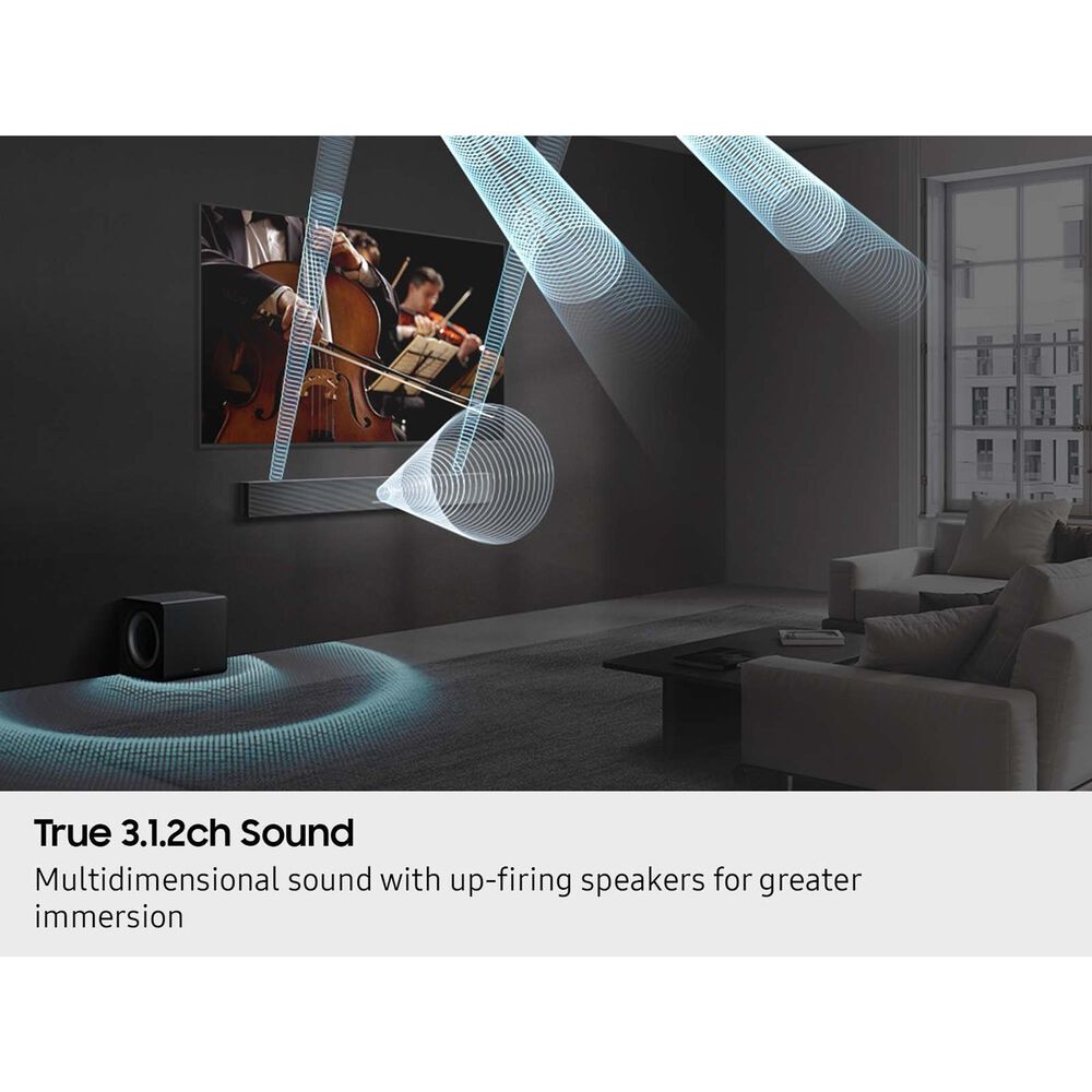 Samsung Q-Series 3.1.2 Channel 45.67&quot; Soundbar with Wireless Subwoofer in Titan Black, , large