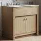 Kohler Alouette 36" Single Bathroom Vanity in Light Oak with 2 cm White Quartz Top and Rectangular Sink, , large