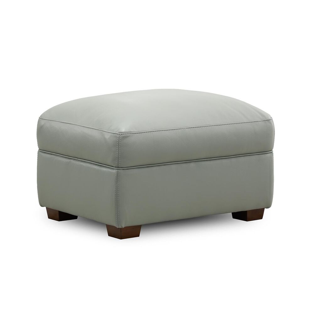 Sienna Designs Leather Ottoman in Caesar Ice, , large