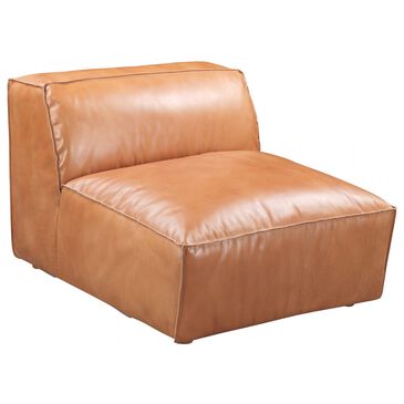 Moe"s Home Collection Luxe Leather Slipper Chair in Tan, , large